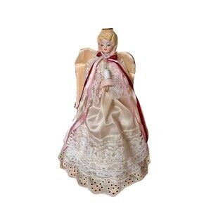 Vintage Merry Midget Angel Christmas Tree Topper GE 10 Light Set 9" Tall